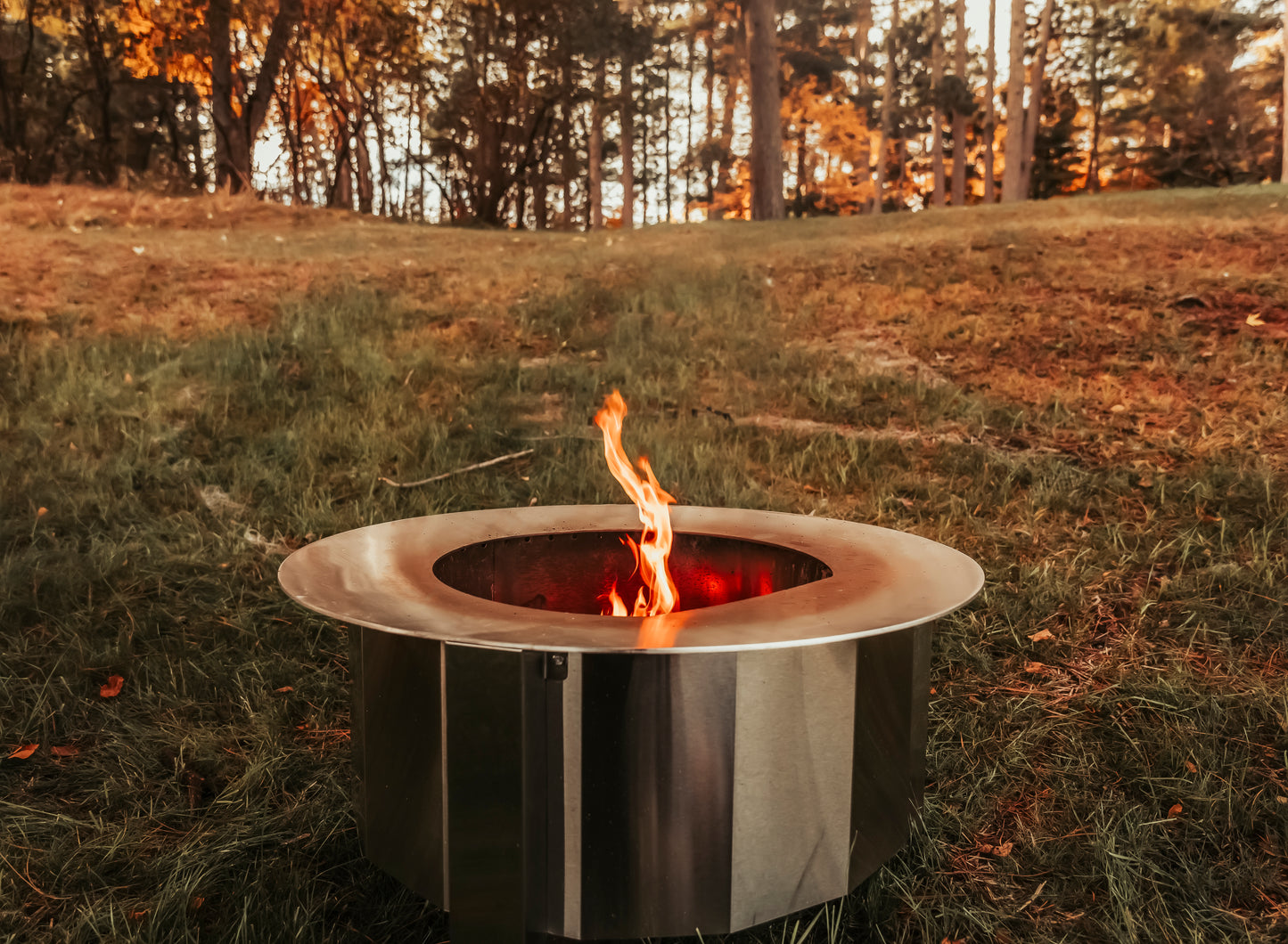 Firegear LUME Multisided Smokeless Wood Burning Fire Pit with Sear Cooking Surface, 21-Inches